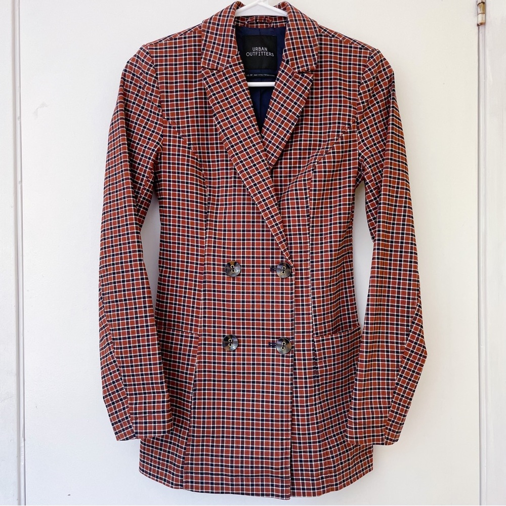 ☆ Urban Outfitters | NWT Jacques Plaid Double-Breasted Blazer ☆